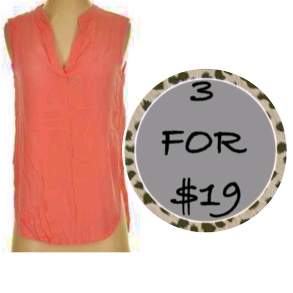 cloth & stone Tops - 3/$19 Cloth & Stone coral pink sleeveless tunic tank top